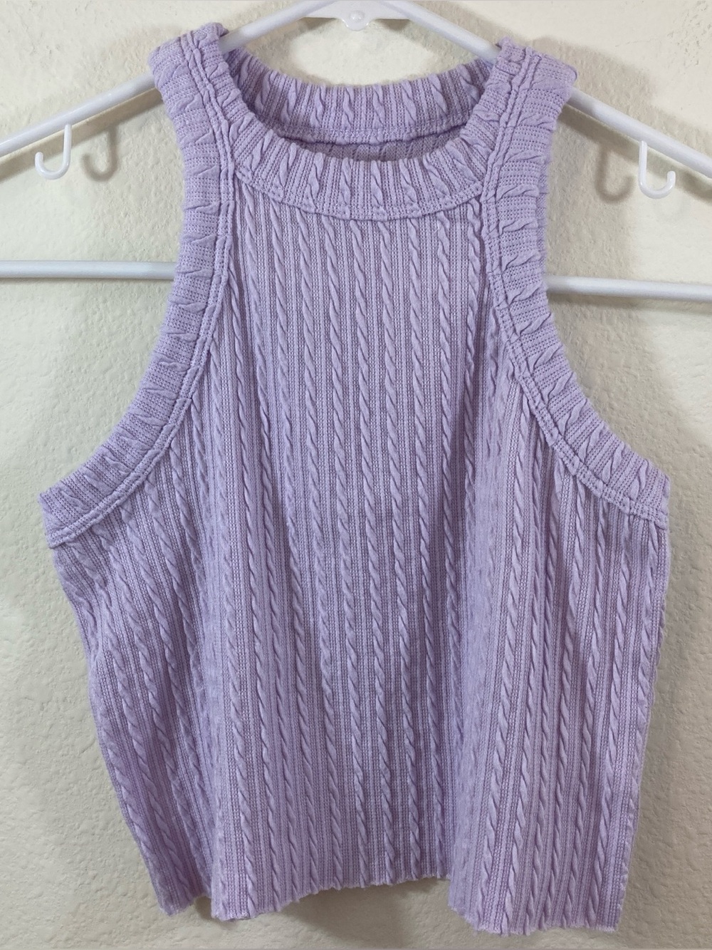 Arizona Jean Company Lilac Racerback Crop Tank XS Raw Hem - Picture 1 of 7